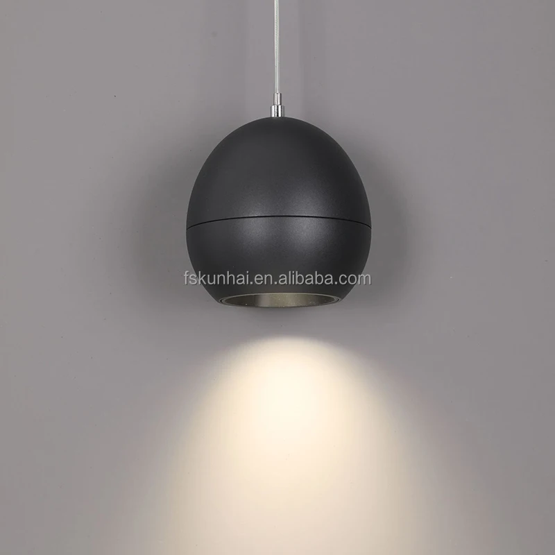 Aluminum chandelier with adjustable focal moment spotlights installed by LED suspension line KH-HJ-TJDY