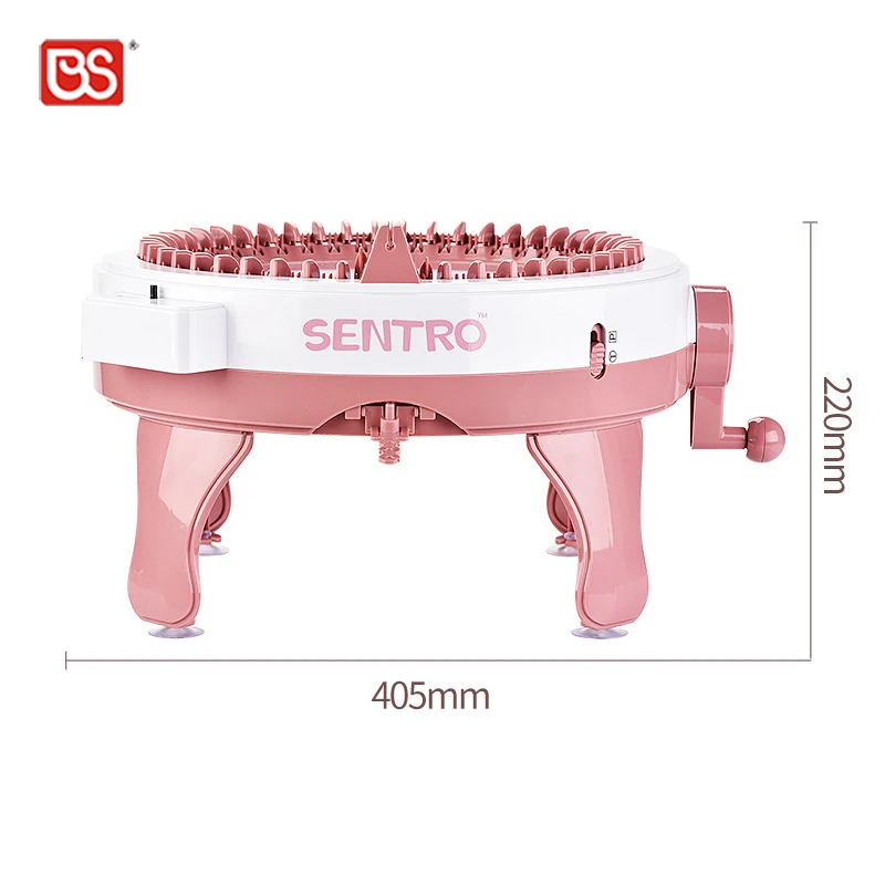 BS DIY Hat Knitting Machine Double Weaving Magic Loop Looms Stars Cylinder Kids Wool Toy Handcraft With 48 Needles Rotating