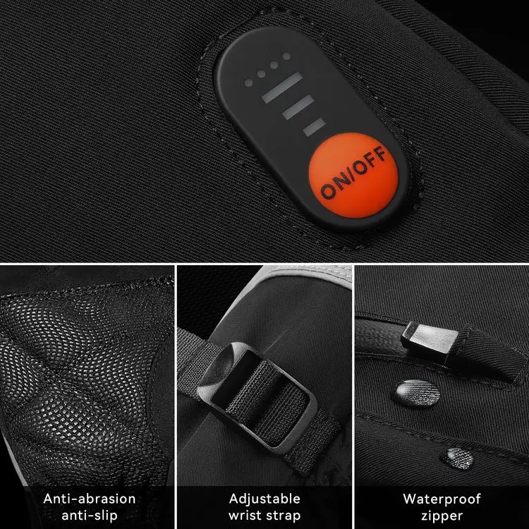 Wasoto 7 4 V литиевые USB перезаряжаемые лыжные перчатки с подогревом для мужчин