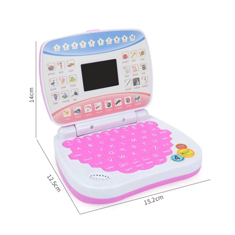 Jumon Baby Electronic English Learning Laptop Toy Enlightenment Laptop Computer Early Education Playing Toy for Boys Girls