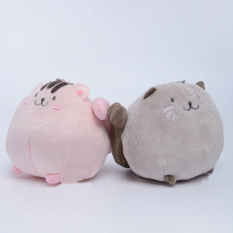 custom halloween popular embroidered cartoon doll super soft keychain plush cat stuffed animal