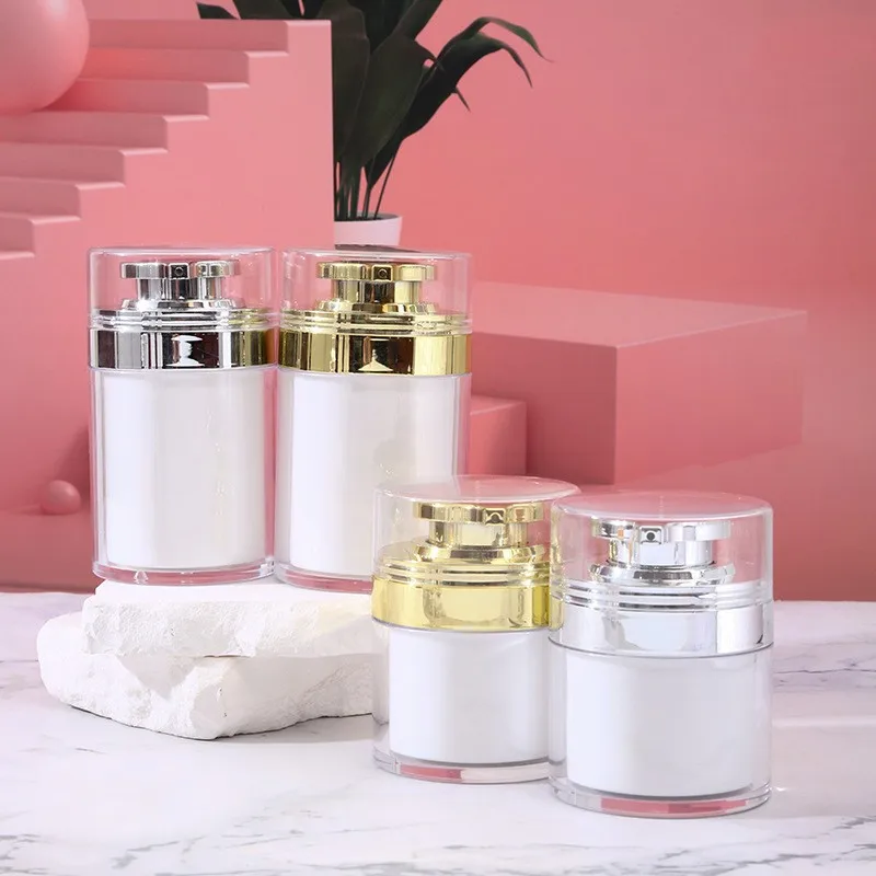 30ml 50ml 100ml Plastic Cosmetic Airless Pump Bottle Twisted Acrylic with Screw Cap for Serum Shampoo Perfume Cream Packaging