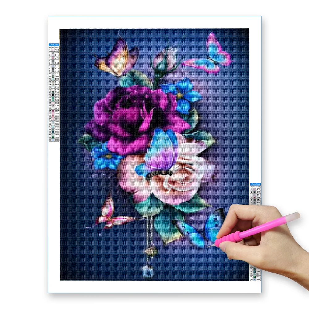 Wholesale Customized Diamond Drill Painting Colorful Flower Sunflower 5D Diy painting Adults Kids