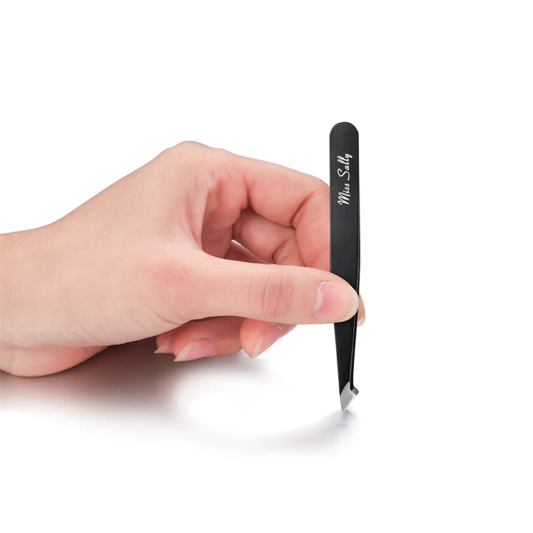 Private label Stainless Steel Customized eyebrow tweezers set eyebrow trimmer tweezer with PU  case