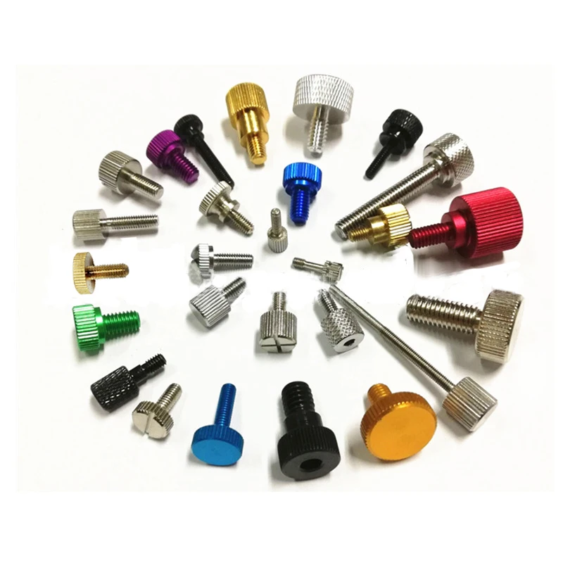 High quality anodized colored aluminum thumb screw with all kinds color