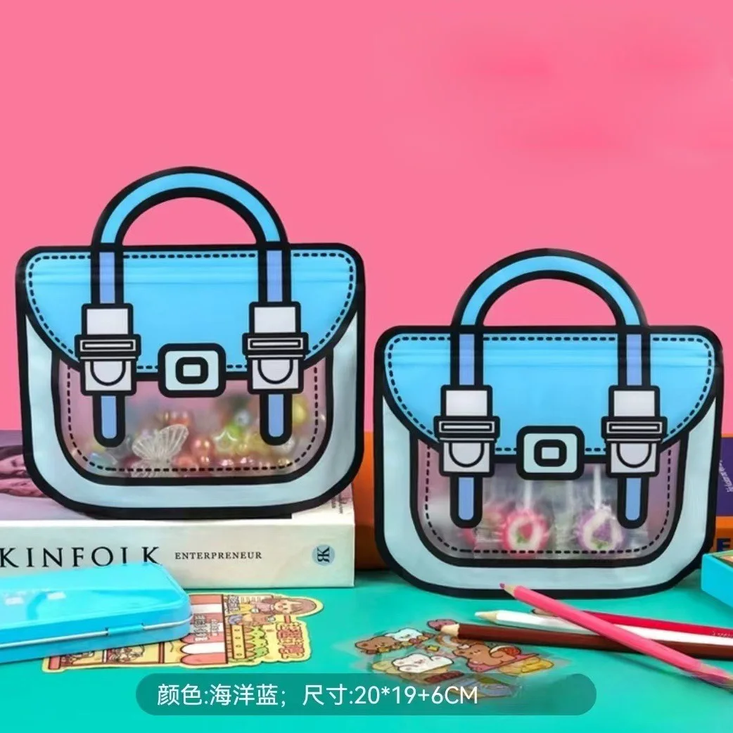 Small Plastic Ziplock Seal Bags Smell Proof Resealable Packaging Storage Bags Candy  Bags with Handle