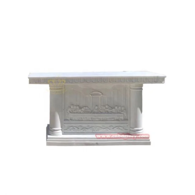 Christian cathedral stone carving products sculpture Jesus pattern relief Marbl Church Altar
