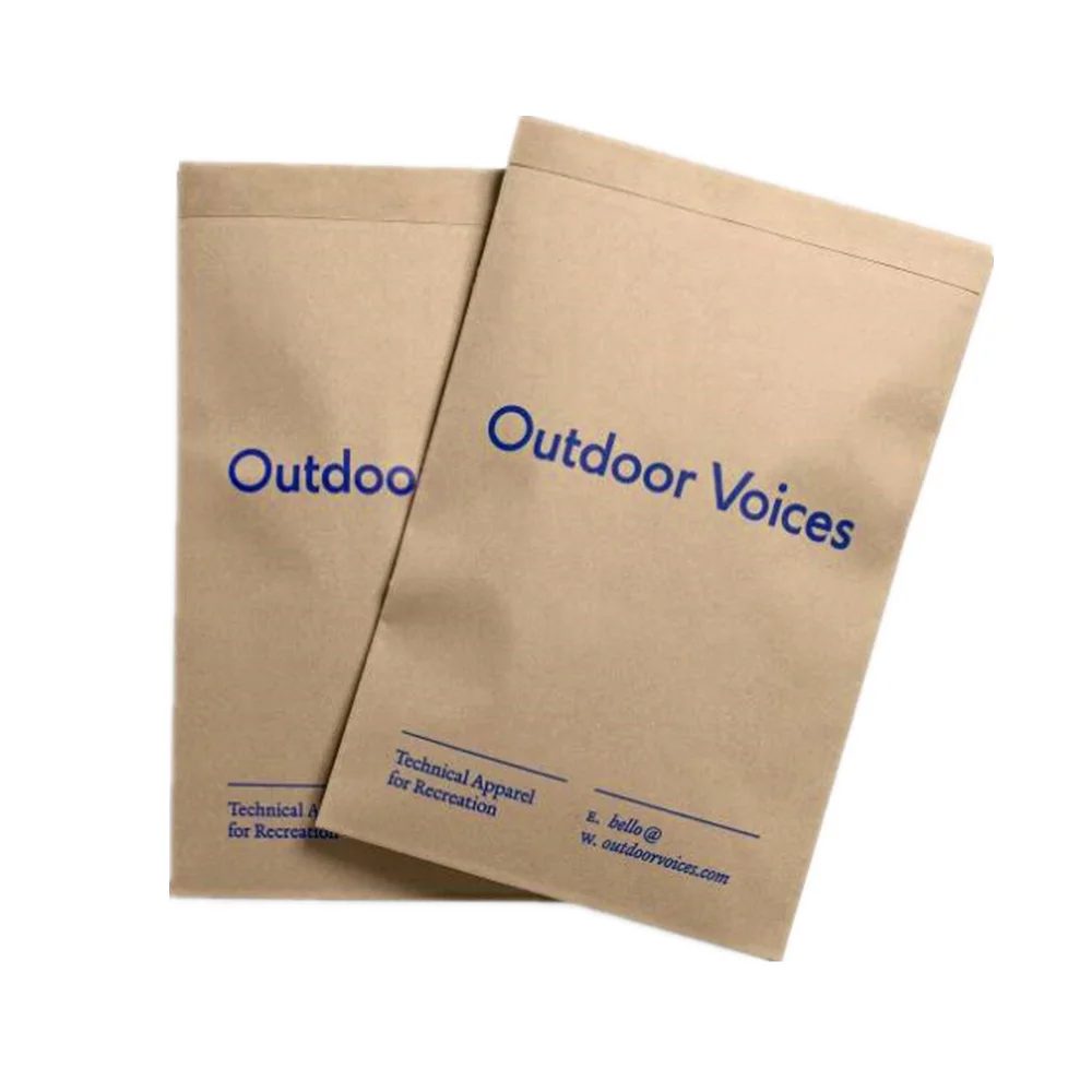 Self	seal custom	logo flat kraft gusset rigid cardboard mailers hard envelopes for shipping