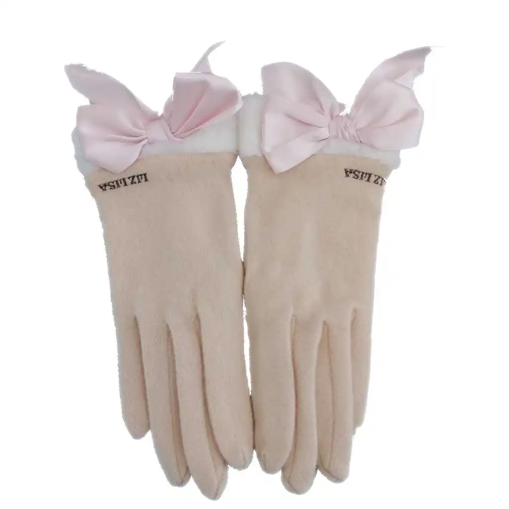 
Fancy custom made women fur winter warm hand gloves 