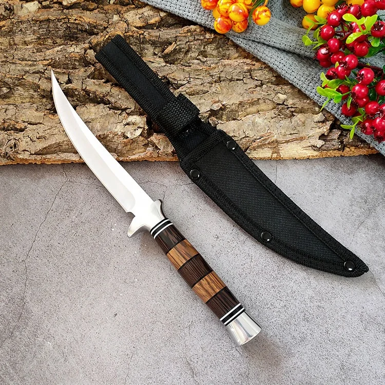 Retro Handle Meat Knife Sharp Multi-Cutting Knife with Cover Boning Knife