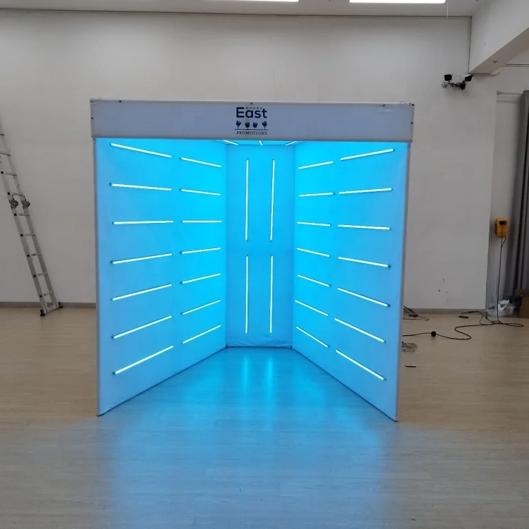 7ft Reusable Modern Design Custom Photography Backdrops LED Light Neon Photobooth Event Tunnel Vogue Enclosure Photo Booth