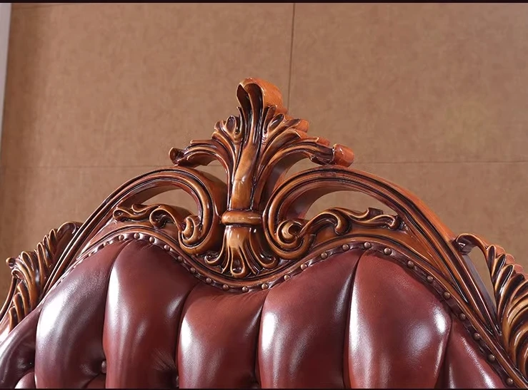 OE-FASHION custom Majestic Royal King Bed - Antique Style Luxury Bedroom Set for Elegant Homes