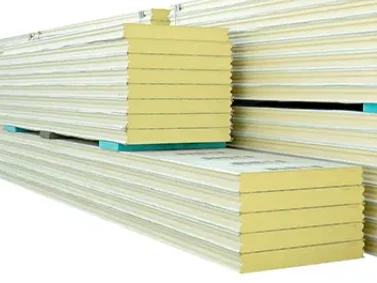 Decorative Color Steel Fire Proof Sound Proof Sandwich Panel Prefab Houses Rock Wool Exterior Wall Panels