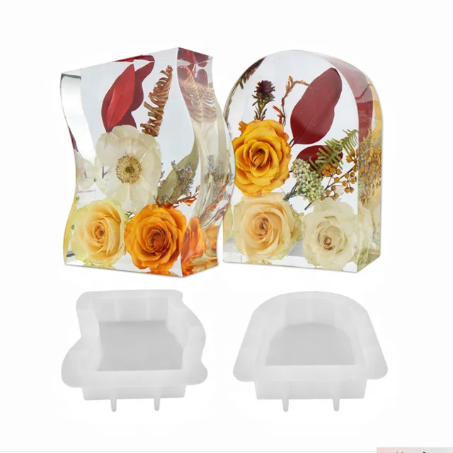 DLR967 оптовая продажа 9 дюймов большие формы для смолы силиконовые сохранения цветов квадратной литье