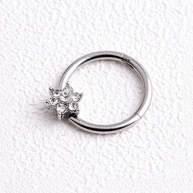 
Women Custom fashion gold plated body piercing face nose ring jewelry 2021 christina piercing jewelry Multifunctional plum 