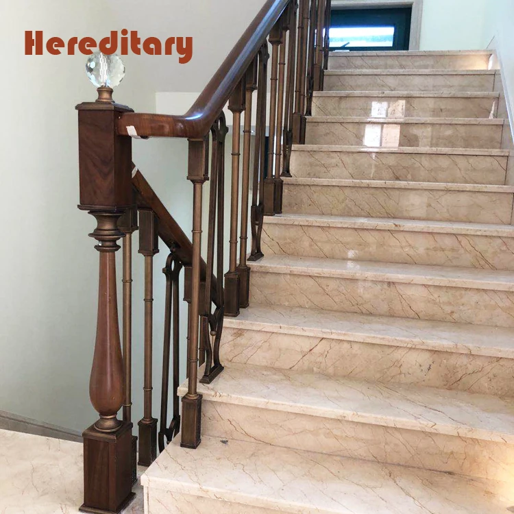 Modern Minimalism Aluminium Alloy Banister Handrail Luxury Staircase Railings Cast Aluminum Deck Railing
