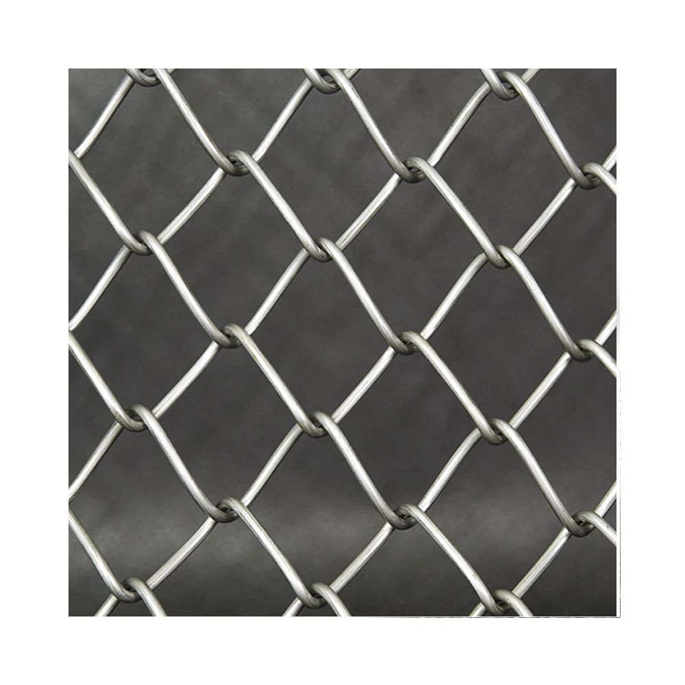 BOCN Chain link fence diamond hole cyclone wire fence design 5ft 6ft 8 foot galvanized chain link fence wire mesh rolls