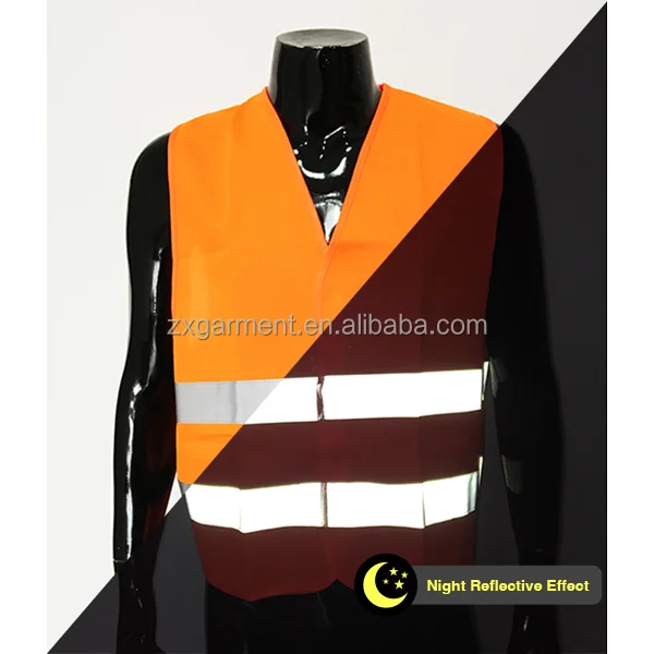 OEM ODM Orange High Visibility Construction Station Reflective Safety Vest Work Security Vest Hi Vis