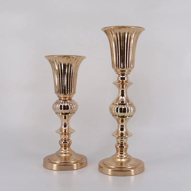 Золотые Свадебные Поставки Цветочная ваза 40/50 см дорожный свинцовый Декор реквизит подсвечники вечерние поставки