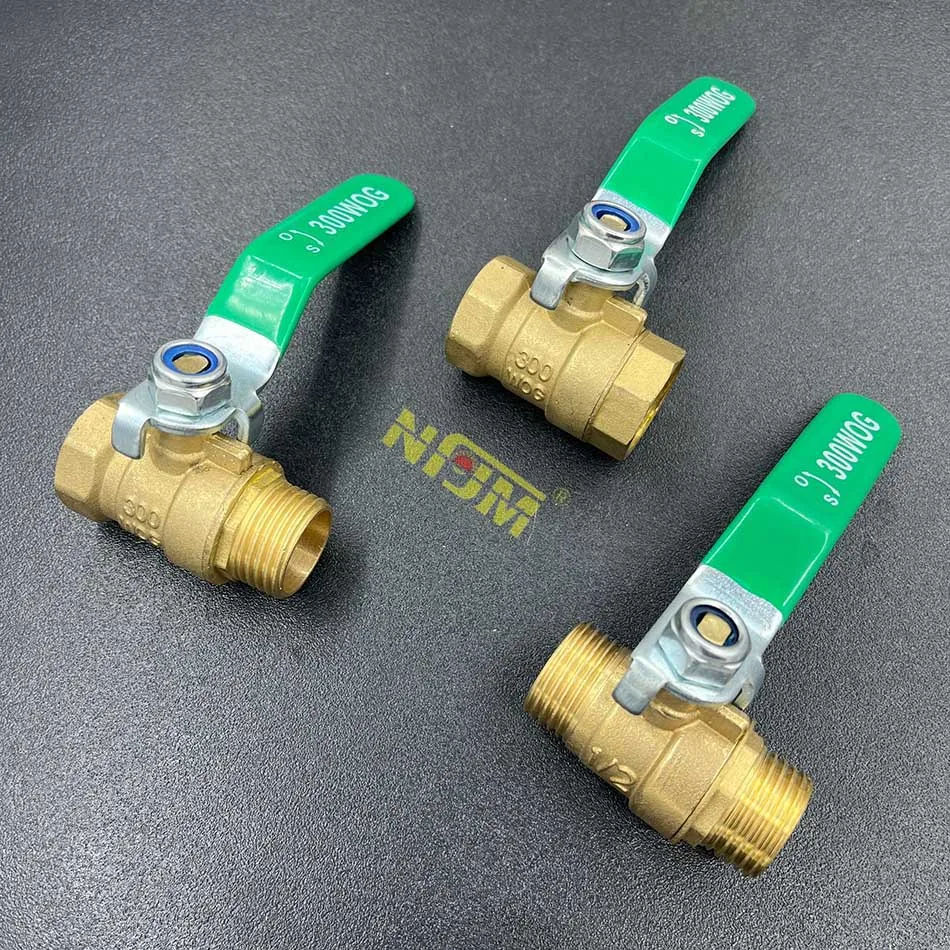 NFJM Thickened ball pagoda valve internal/external screw inner/outer thread water pipe tap water switch full copper