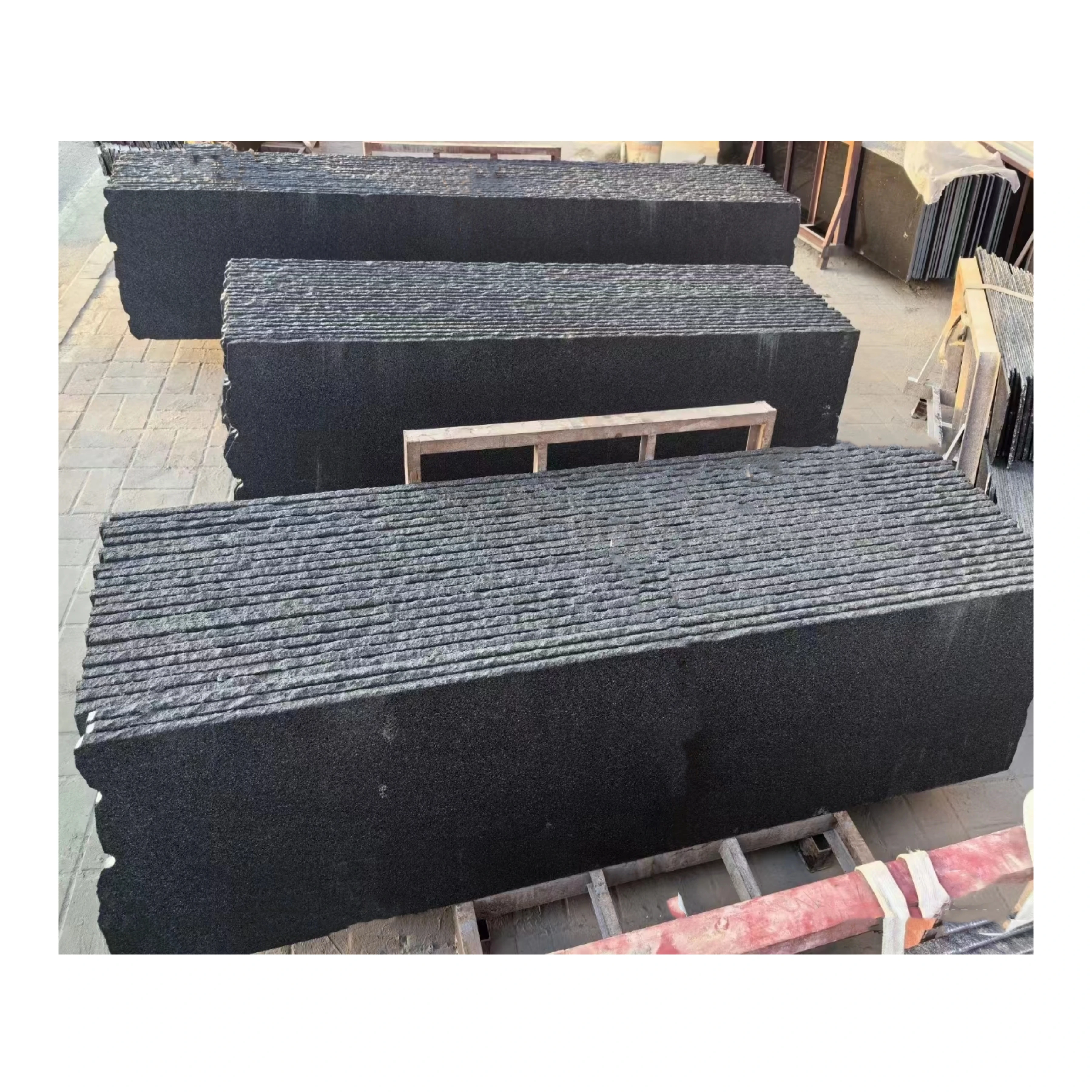 Natural Black Granite Polished Black Galaxy Granite Half Slabs Black Granite Stone For Countertops