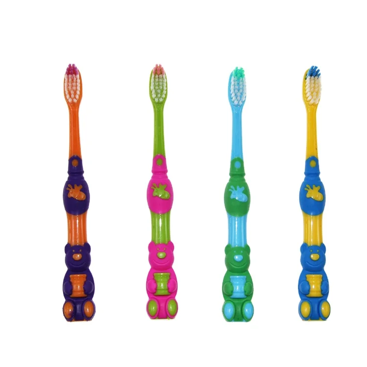 Teeth Brush Kids Interesting Little Bear and Little Bee Animal Style Toothbrush for Children OEM with Cap Fashion Style