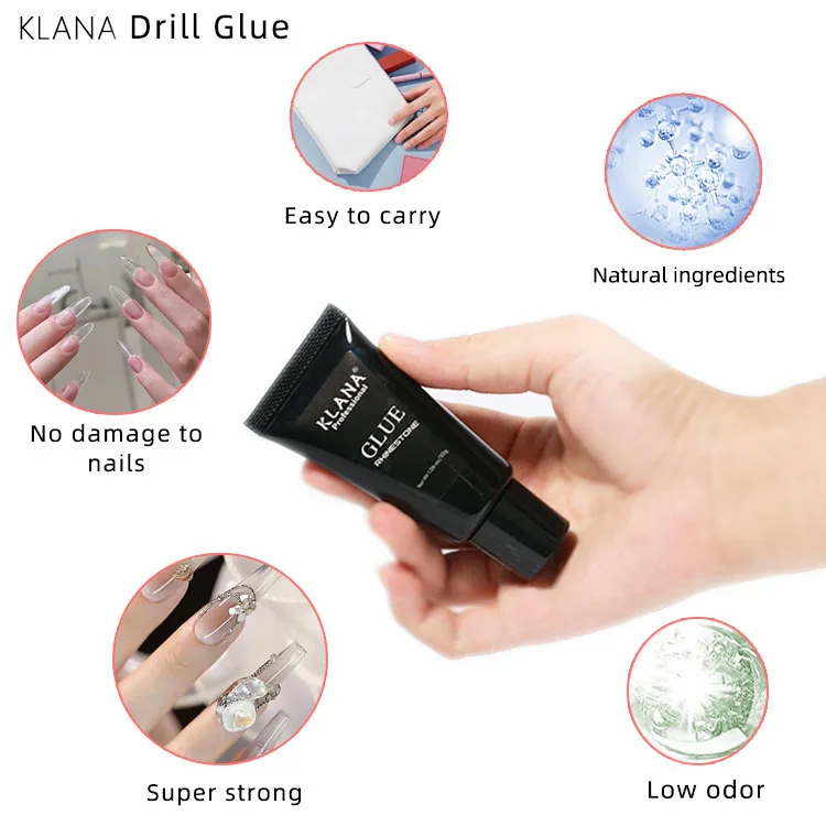 Wholesale Private Brand Custom Nail Rhinestone Glue Gel 30g Clear Rhinestone Glue for DIY Nail Art 3D Strong Glue Gel