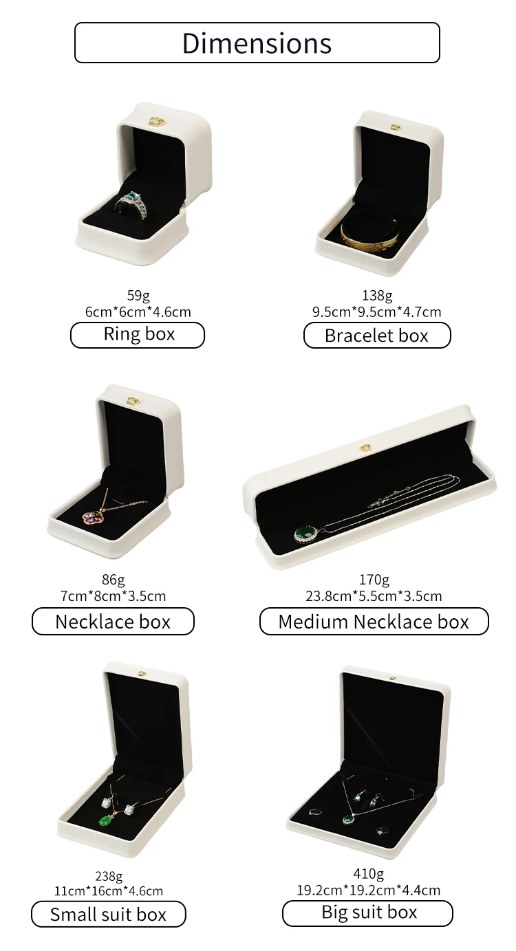 Custom Logo Wholesale Luxury Women Engagement Button Bangle Cajas Pendant Black Ring Pu Leather Packaging Jewellery Jewelry Box