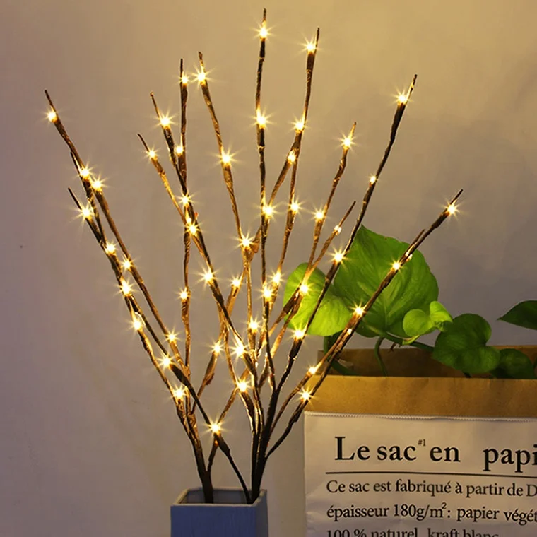 Hot Selling 20 LED Branches String Light Willow Twig Lighted Branch for Indoor Festival Home Room Decoration