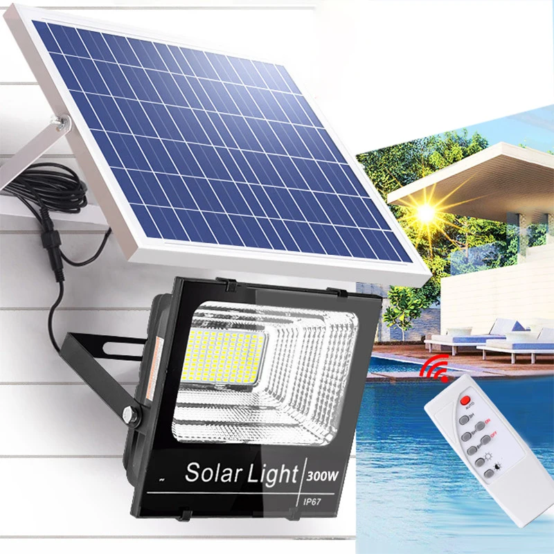 Outdoor Solar projector 50w 100w 200w 300w Waterproof Lighting Marine abs Solar LED Flood Light 300w