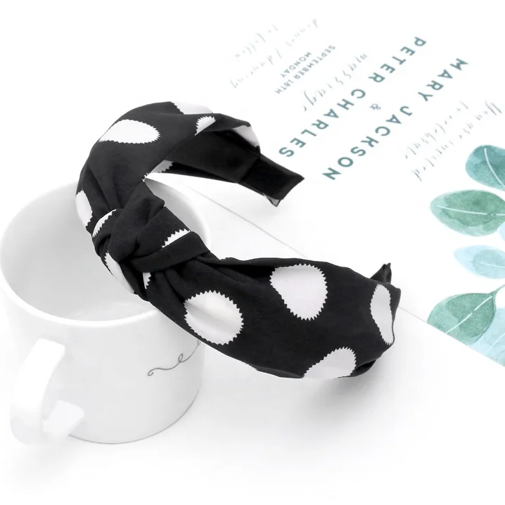 New arrival hot selling factory supply wholesale Non Slip Fabric Headbands Knotted fabric covered alice band