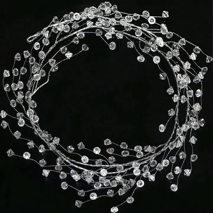 Long Clear Ice Acrylic Bead Icicle For Hanging Decoration Table Christmas Droplet