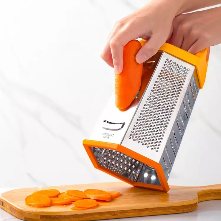 Amazon Самая продаваемая тонировка для кухонный нож из нержавеющей стали с несколькими шесть поверхности пищевых растительных 4 способа Терка коробки Кухонные гаджеты