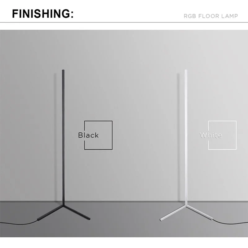Western minimalist style RGB Colorful with remote control DC12v nordic led floor lamps standing corner