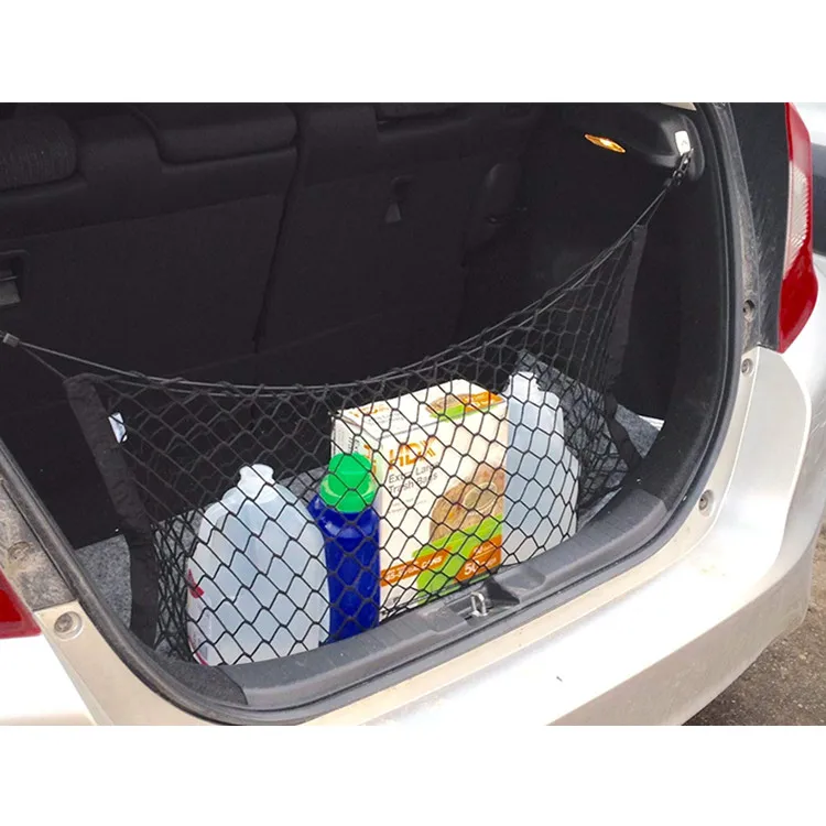 Universal 4 Hooks Luggage Back Mesh Net Elastic Strong Car Trunk Storage Organizer Cargo Net