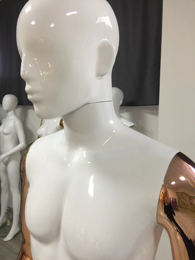 Factory Supply Abstract Glossy Big Muscle Full Body White male Mannequin