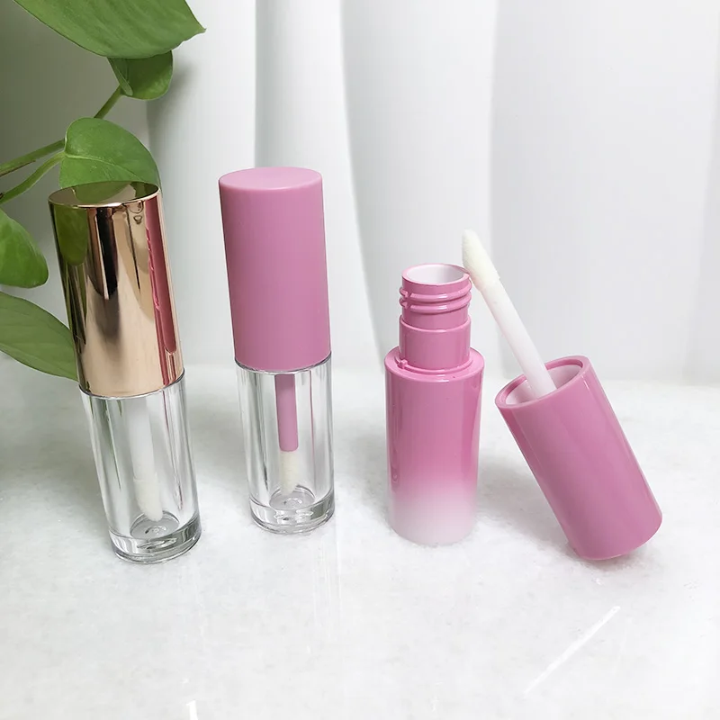 Custom your brand lip gloss lollipop container Private label lip gloss labels custom Make Your Own 3ml lip gloss bottle