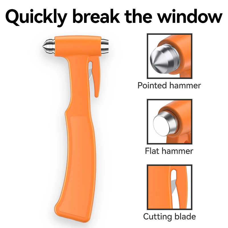 45# Steel car bus window breaker emergency escape tool glass breaker safety hammer bus car emergency hammer