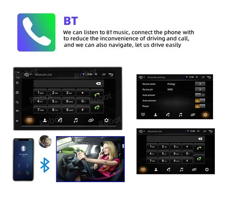 Wholesale 7inch Resolution 1024*600 2+32G capacitive touch screen multi-media car audio android radio Double Din