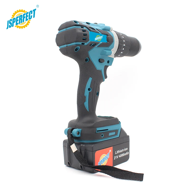JSPERFECT portable cordless drill set with battery and charger powerfully impact factory price