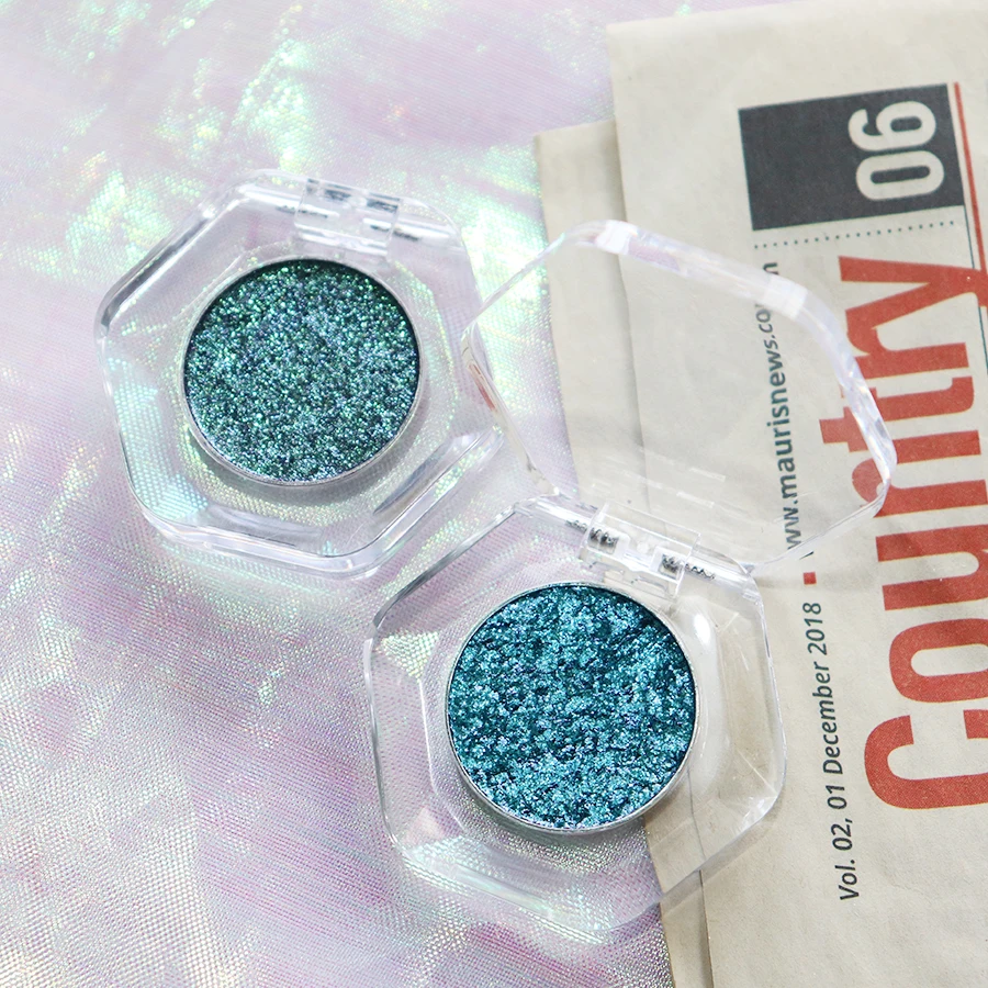 Custom Duo Chrome Individual Chameleon Eyeshadow Powder Wet Finish Private Label Cosmetics Light Fair Dark Skin Vegan Makeup All