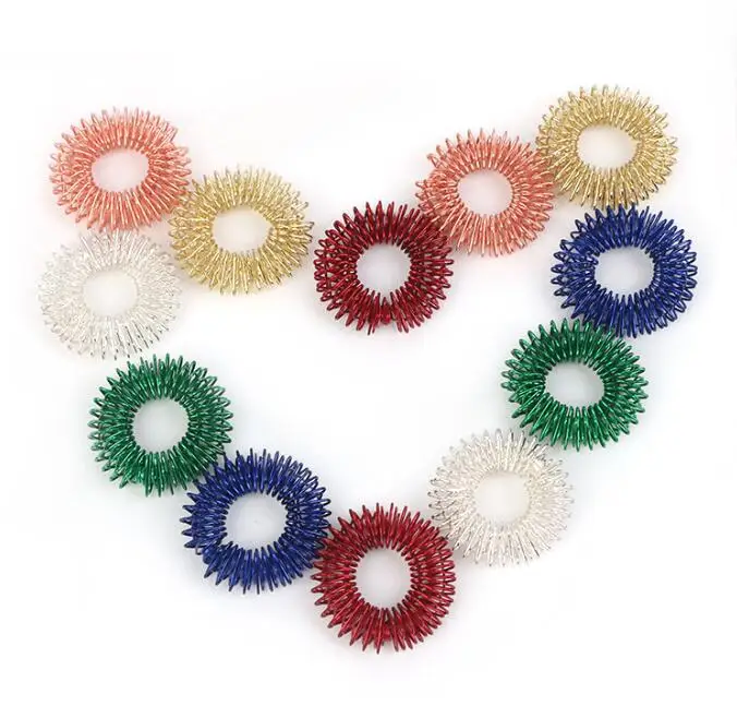 Spiky Sensory Finger Rings Antistress Toy Fidget Ring For Kids Adult School Classroom Office Autism Quiet Fidgit Toy