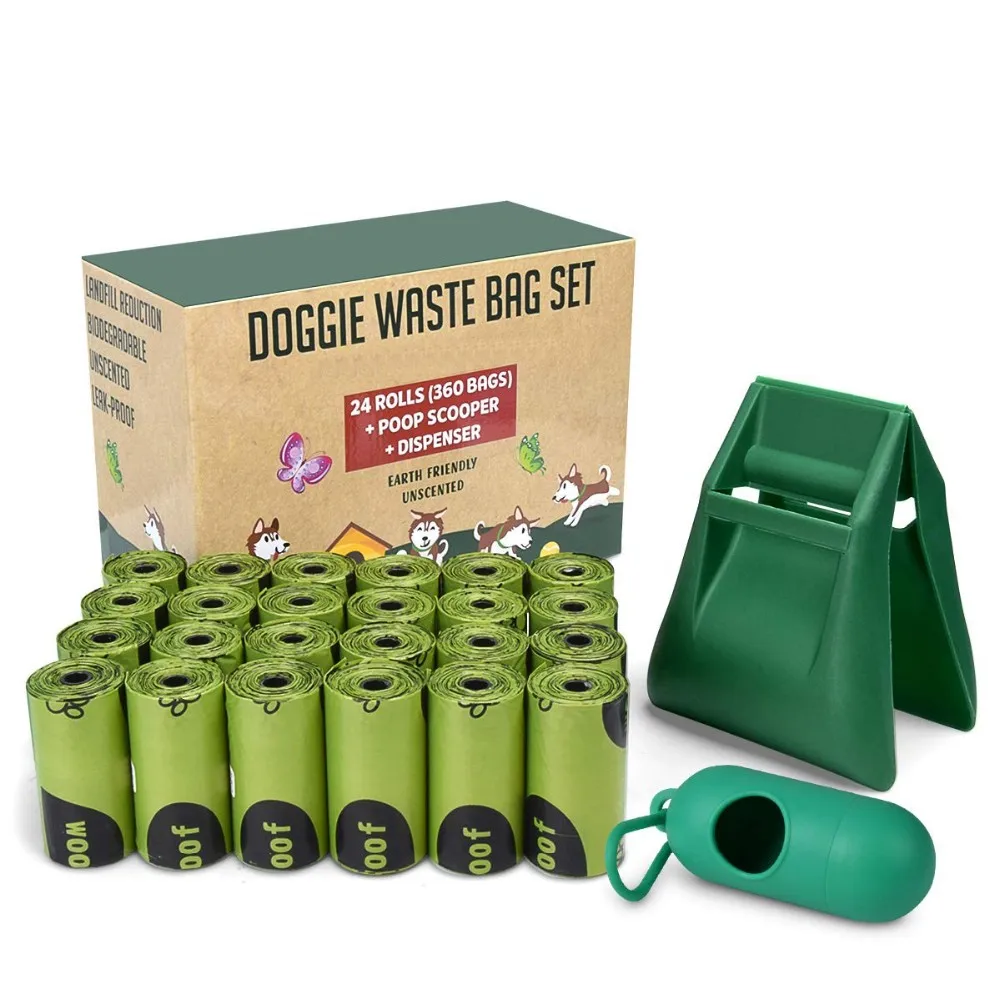 Hot selling eco friendly Custom High quality logo printed biodegradable waste bags  wholesale pet accessory dog poop bag