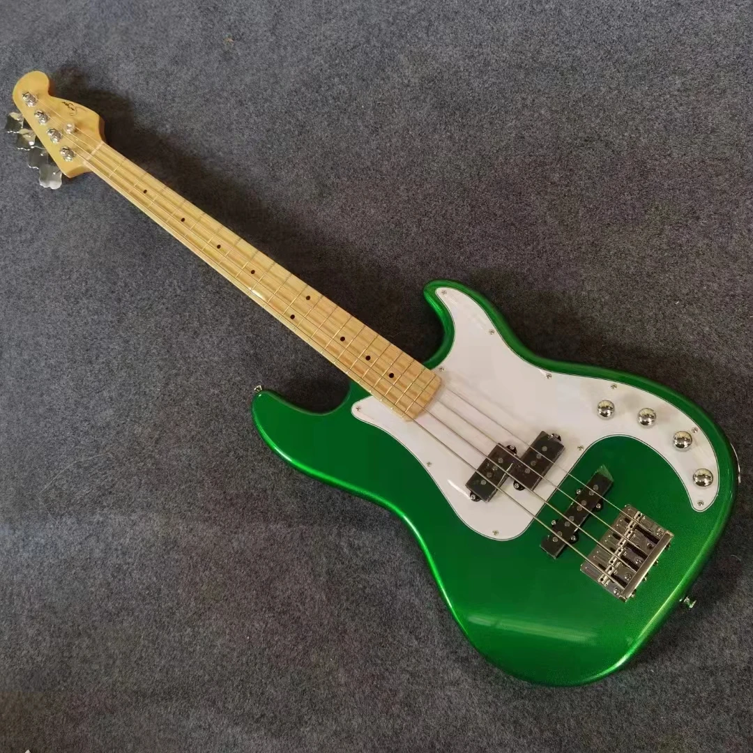 custom precision metallic green bass 4 string guitar for china guitare basse