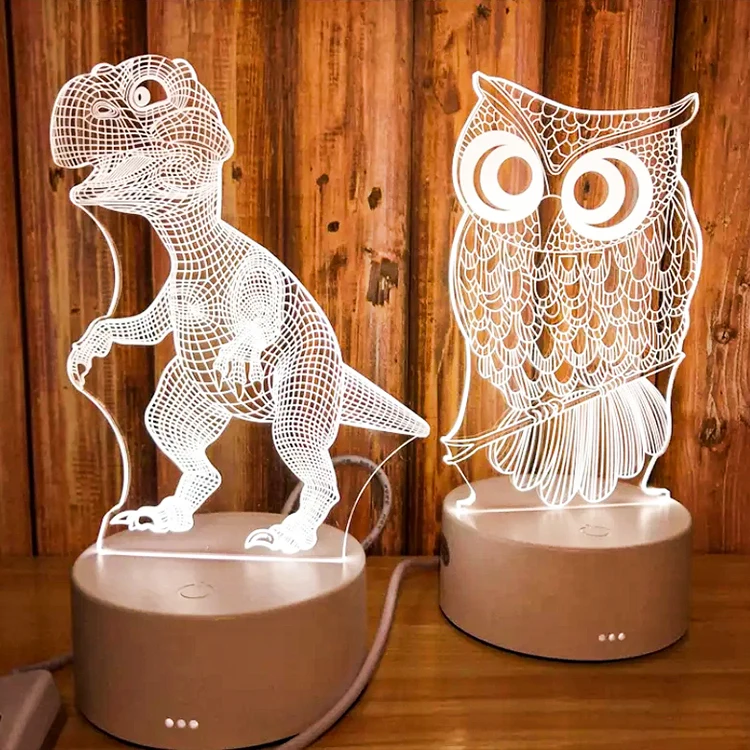 Wholesale 3d Effect Desk Lamp Kids Night Light Led Table With Switch Button