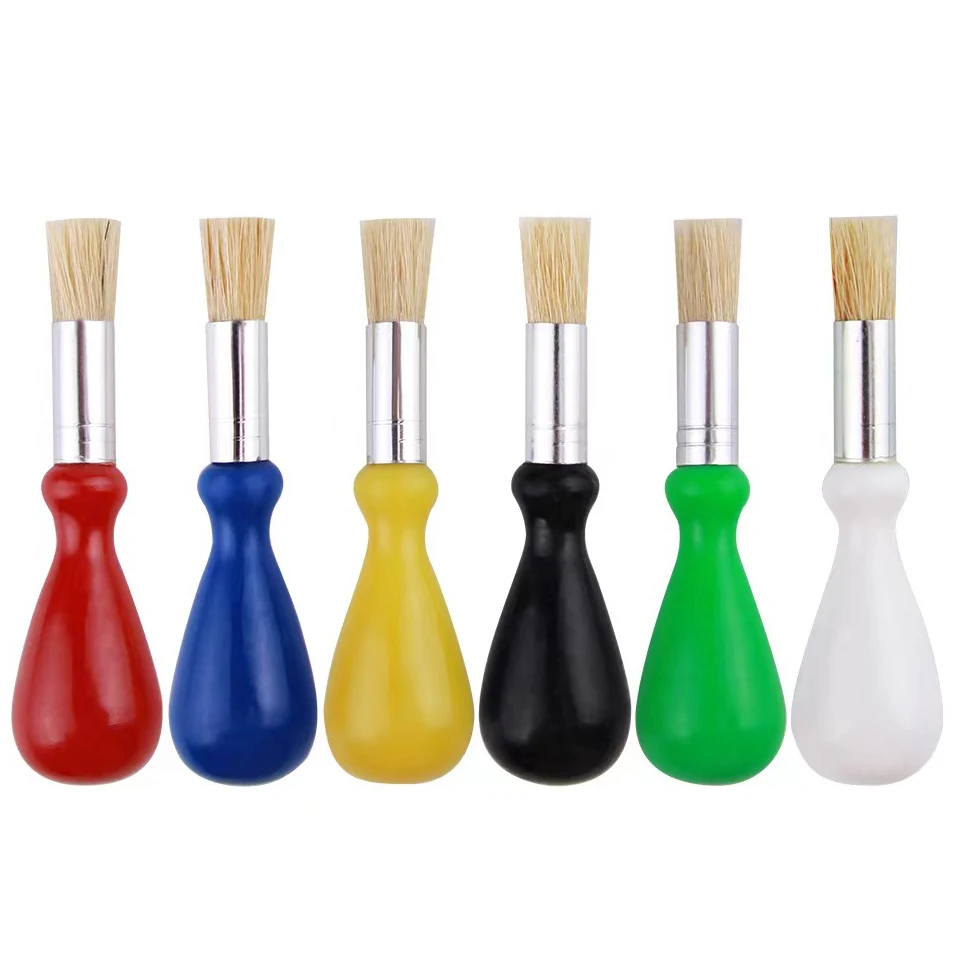 6PCS Washable Chunky Kids Paint Brushes Easy to Grip & Clean