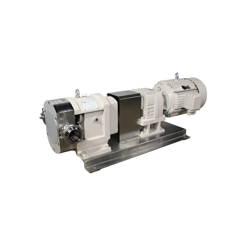 Stainless Steel Sanitation Rotary Lobe Pumps with wheels ,control box and cover