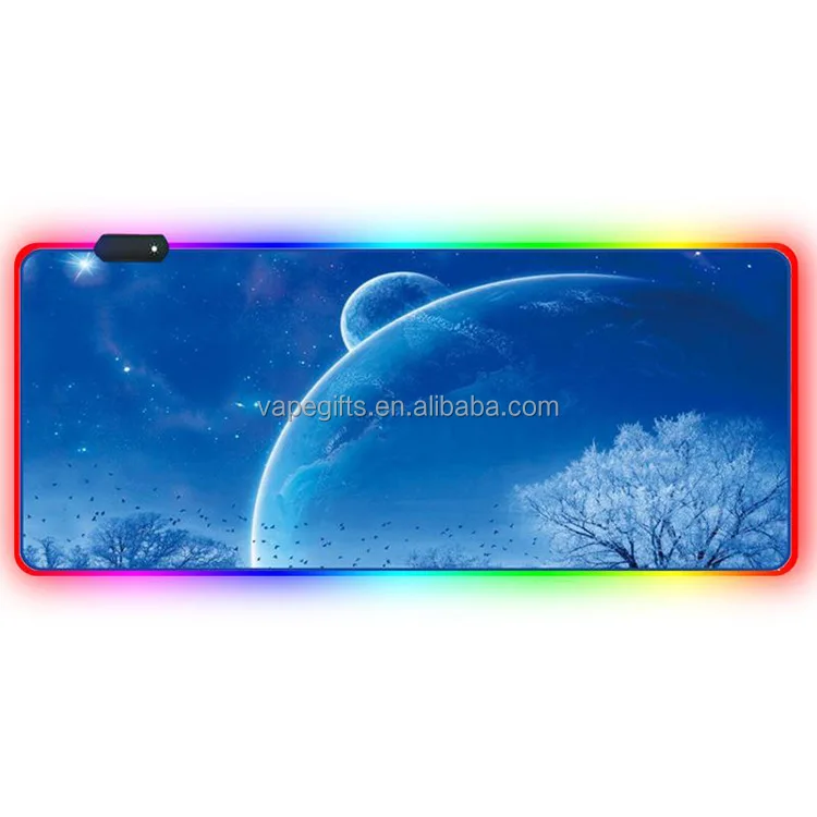 Популярный сублимационный резиновый коврик для мыши RGB мультяшный большой красочный светодиодный клавиатуры геймера