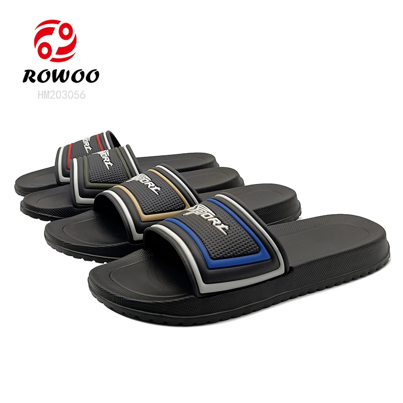 Wholesales Custom Logo EVA PU Slides Outdoor Cool Sandals with EVA Insole Anti-Slippery and Massage Features for Summer