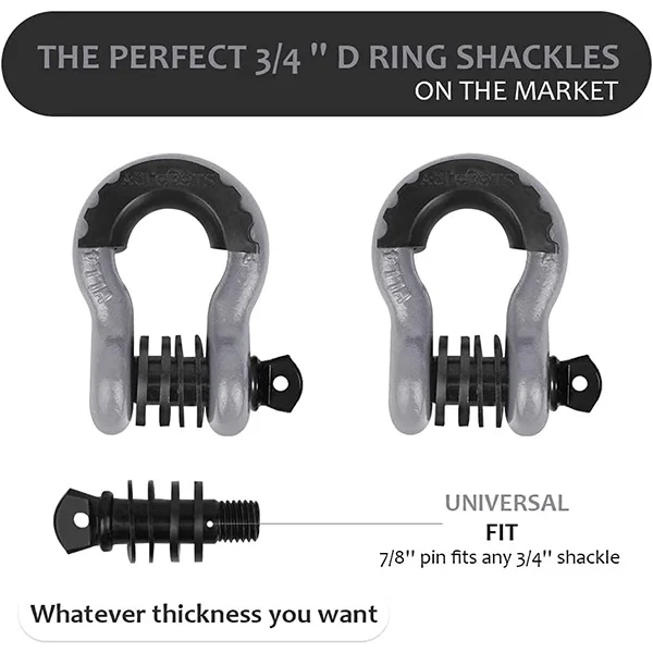 4.75T Alloy Steel Hitch Receiver  3/4 Drop Forged Tow Shackle Galvanized US Type Bow Shackles for Industrial Use